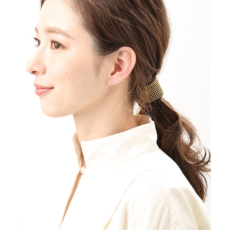 ゴールド | ヘアカフ ポニーフック スタッズ風 | VINGTAINE