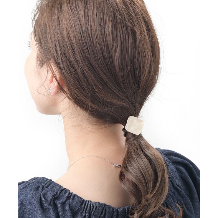 ホワイト | ヘアゴム ニュアンス モチーフ | VINGTAINE