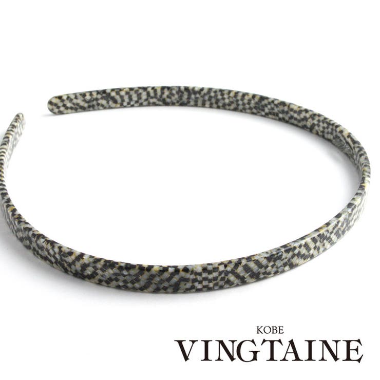 シックなモノトーンカラーカチューシャ/シンプル/ヘアアクセサリー HK-161 | VINGTAINE | 詳細画像1 