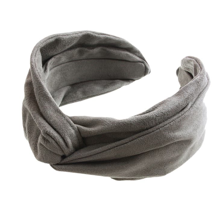 グレー | スエード調クロスカチューシャ 秋冬 ヘアアクセサリー | VINGTAINE