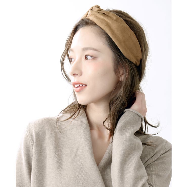 スエード調クロスカチューシャ 秋冬 ヘアアクセサリー | VINGTAINE | 詳細画像4 
