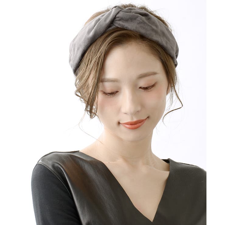 スエード調クロスカチューシャ 秋冬 ヘアアクセサリー | VINGTAINE | 詳細画像5 