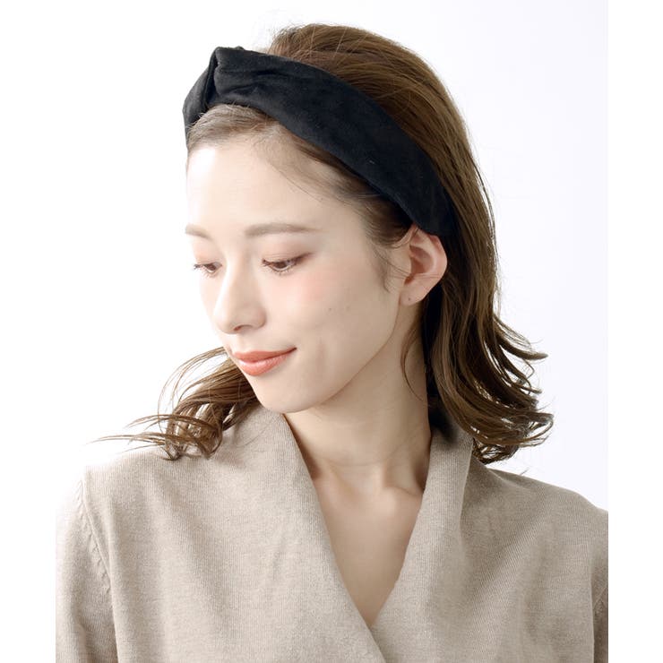 スエード調クロスカチューシャ 秋冬 ヘアアクセサリー | VINGTAINE | 詳細画像6 