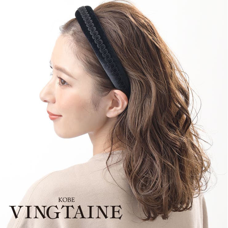 ベロアレース模様カチューシャ/秋冬/ヘアアクセサリー HK-165 | VINGTAINE | 詳細画像1 