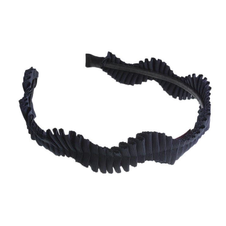 ネイビー | グログランウェーブカチューシャ ヘアアクセサリー ヘッドアクセサリー | VINGTAINE