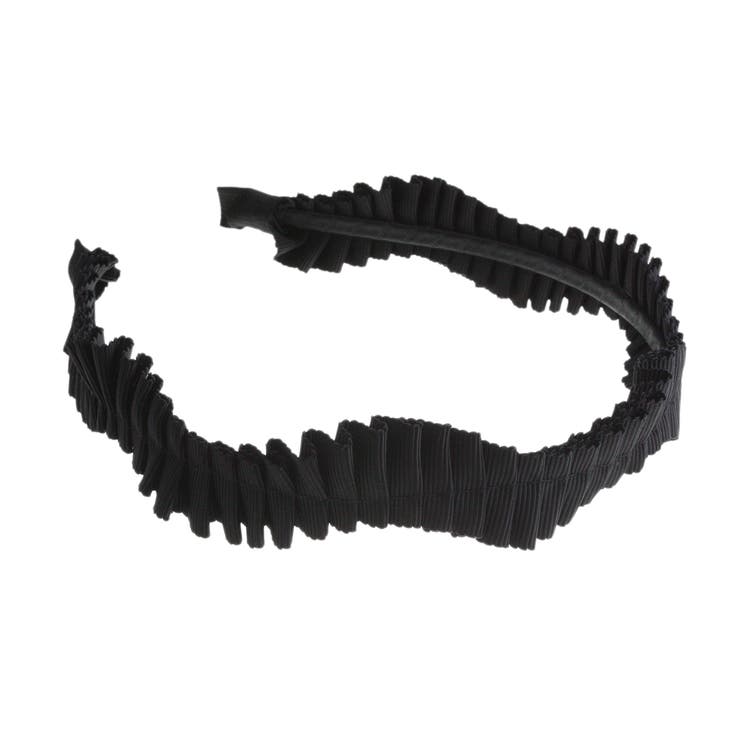 ブラック | グログランウェーブカチューシャ ヘアアクセサリー ヘッドアクセサリー | VINGTAINE