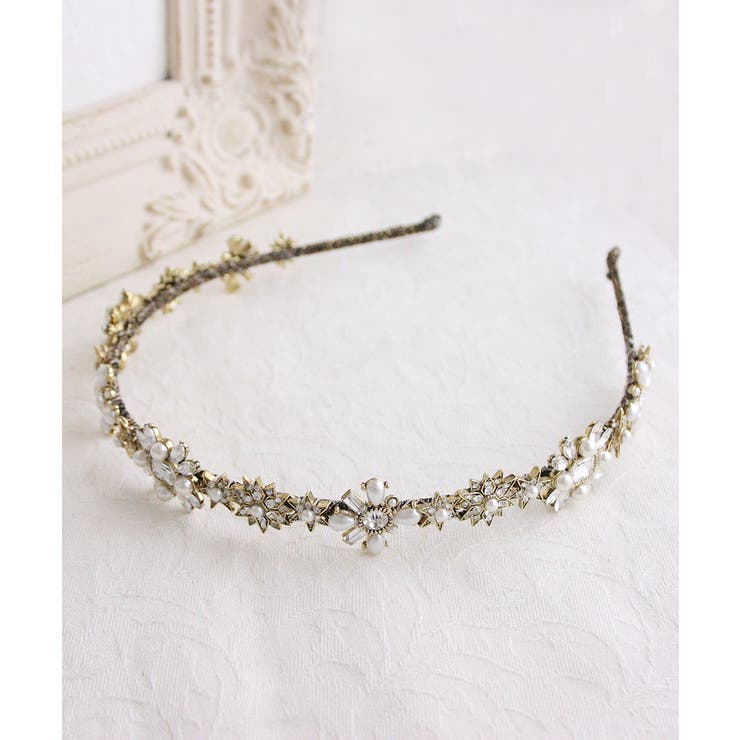 パールビジューカチューシャ エレガント 細め | VINGTAINE | 詳細画像7 