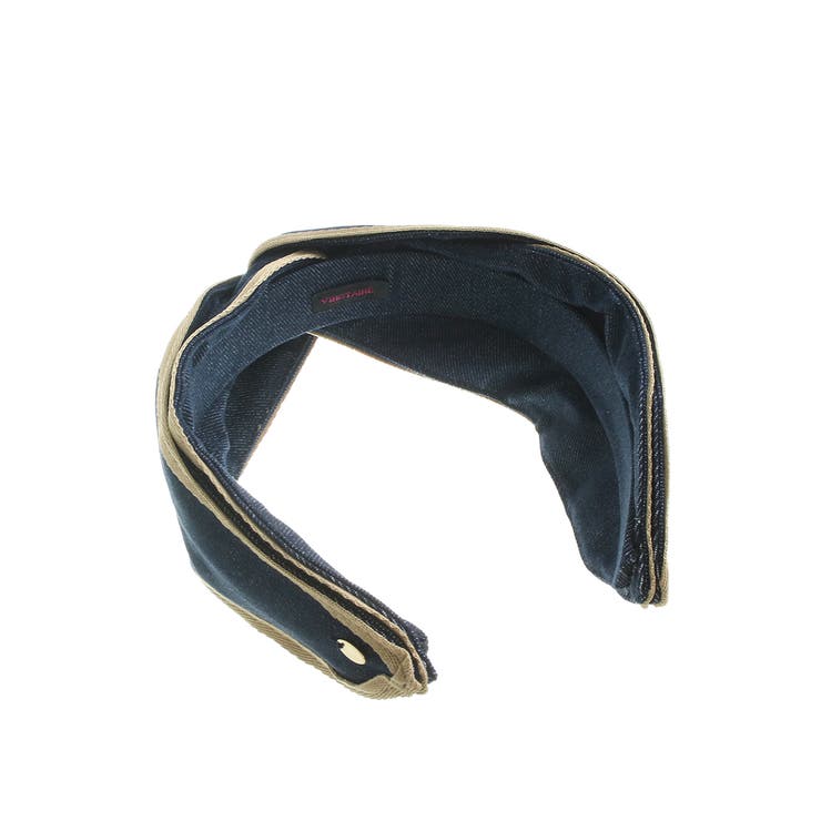 パイピングデニムクロスターバン風カチューシャ 幅広 カジュアル | VINGTAINE | 詳細画像4 