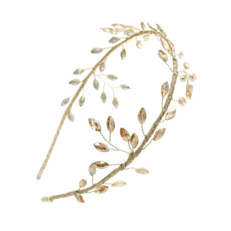 リーフモチーフビジューカチューシャ ブランチ風 華やか | VINGTAINE | 詳細画像3 