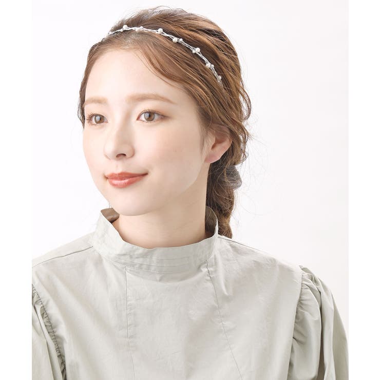 シルバー | カチューシャ パール メタル | VINGTAINE