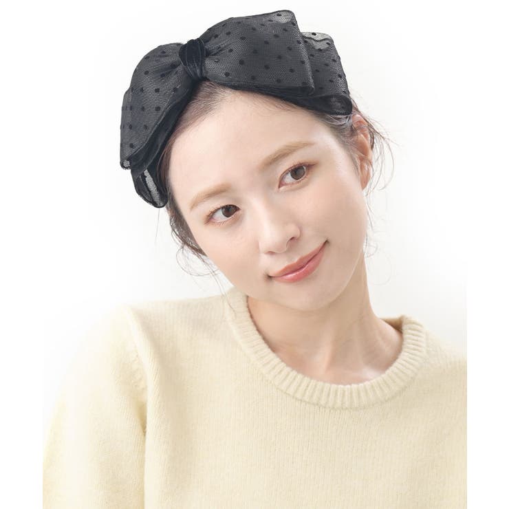 カチューシャ ドット柄 リボン | VINGTAINE | 詳細画像2 