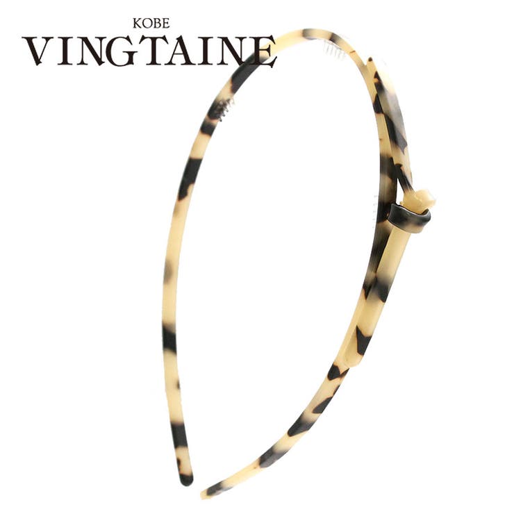 べっ甲風リボン細カチューシャ/細め/ヘアアクセサリー HK-59 | VINGTAINE | 詳細画像1 