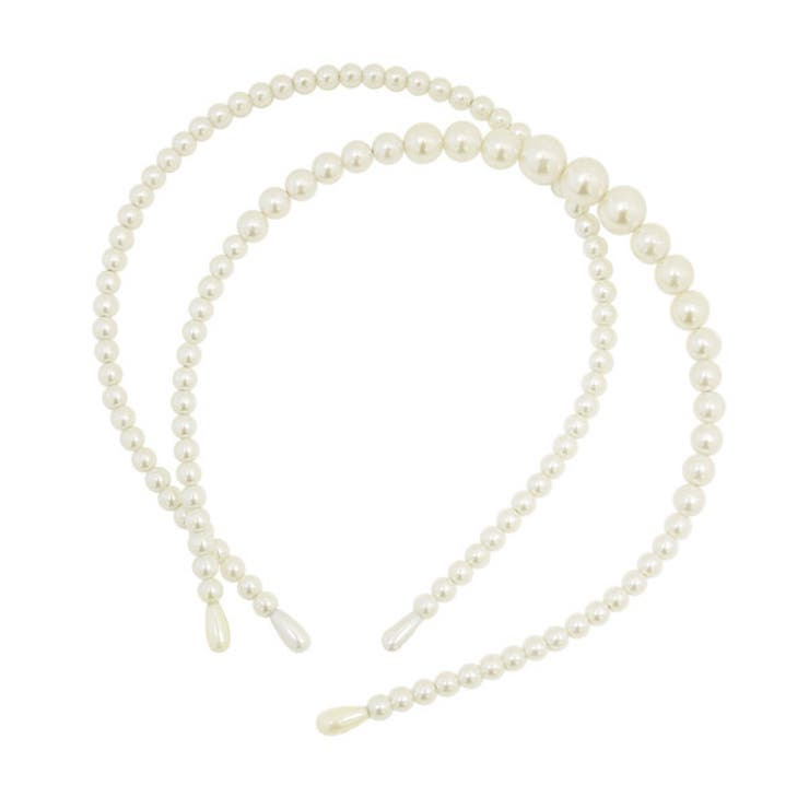 パールカチューシャ2本セット パーティー ヘッドアクセ | VINGTAINE | 詳細画像2 