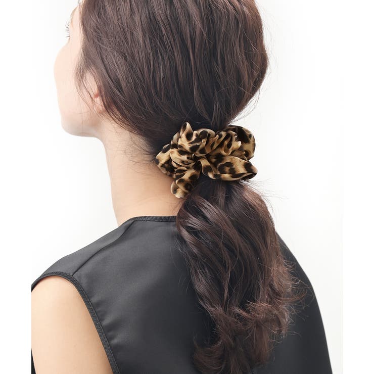 レオパード柄シュシュ ベージュ ブラウン | VINGTAINE | 詳細画像6 