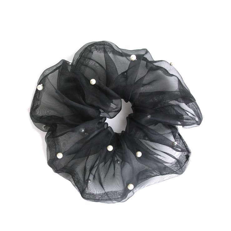 パール付きオーガンジーボリュームシュシュ シアー 上品 | VINGTAINE | 詳細画像4 