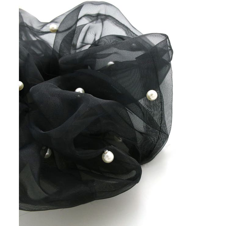 パール付きオーガンジーボリュームシュシュ シアー 上品 | VINGTAINE | 詳細画像6 