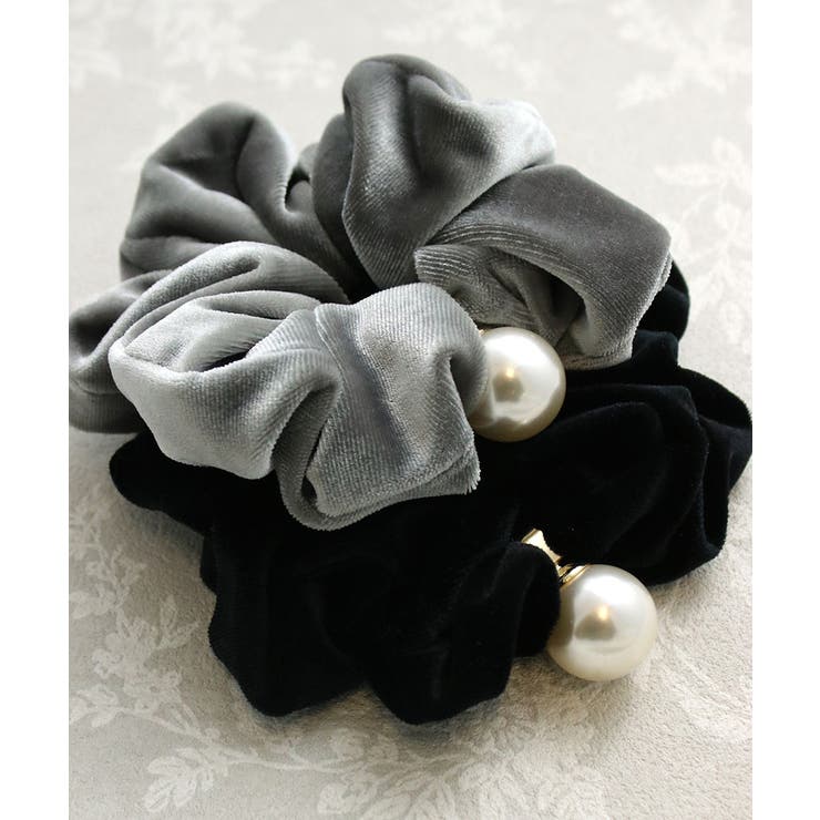 シュシュ ベロア 一粒パール付き | VINGTAINE | 詳細画像9 