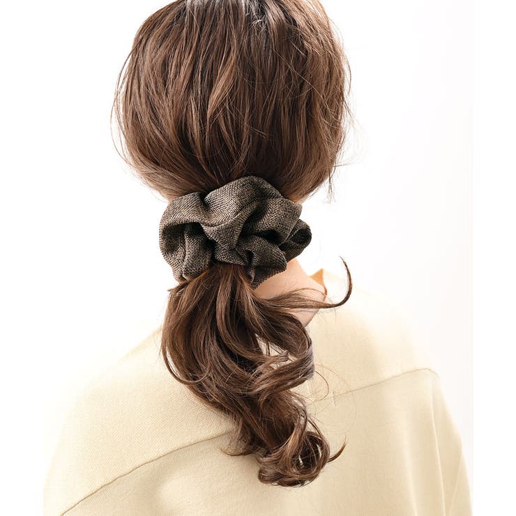 ブラウン | シュシュ 麻風 ボリューム | VINGTAINE