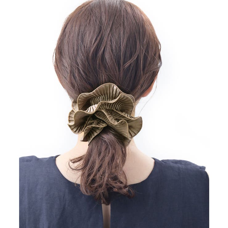 モカ | シュシュ プリーツ フリル | VINGTAINE