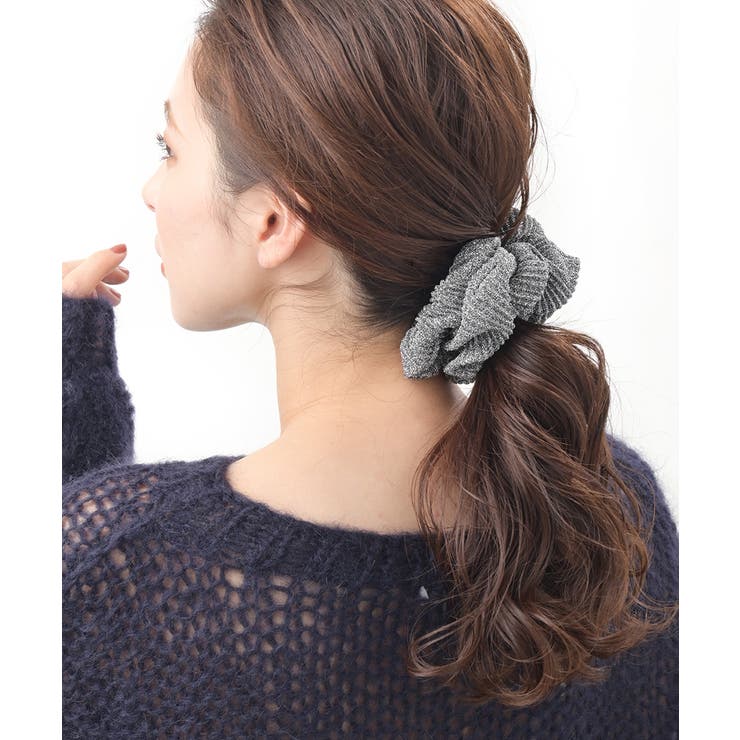 シルバー | シュシュ ラメ グリッター | VINGTAINE