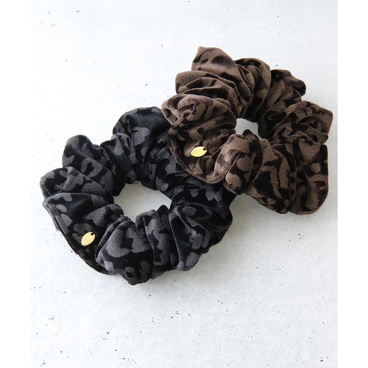 ブラウン | シュシュ レオパード 豹柄 | VINGTAINE