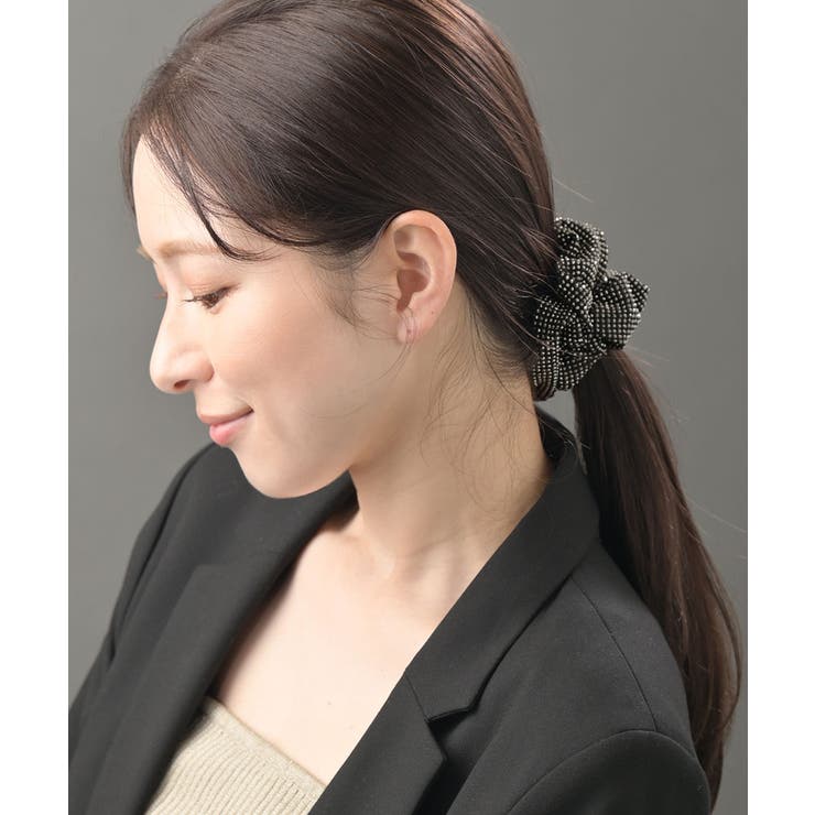 スタッズシュシュヘアゴム 大人 上品[品番：VTNA0005091