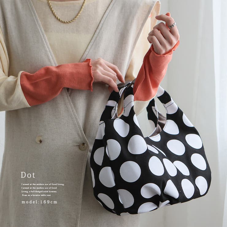 ドット | 本革×キャンバスバルーントートバッグ | Vita Felice