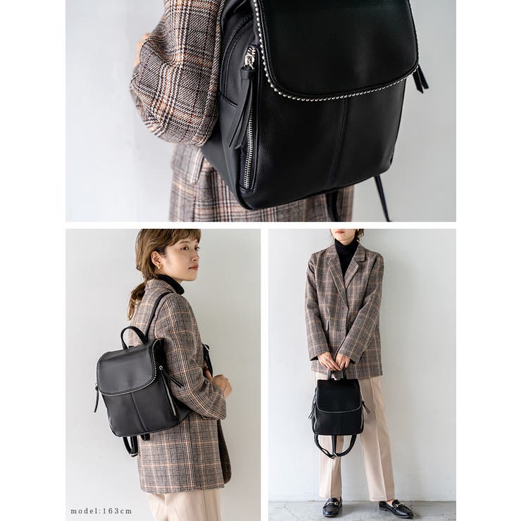 リュックレディースおしゃれ大人可愛い【SALE/27%OFF】リュックサックボールスタッズ通勤通学大容量ミニリュックカジュアルリュックレディースデイバッグminiシンプルかわいいrucksack大人人気流行ruckりゅっくbinb-p7191y