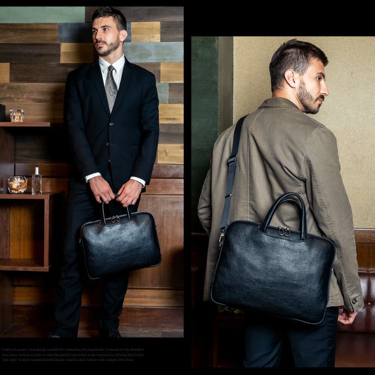 【バングラデシュレザー】2wayビジネスバッグ | Vita Felice | 詳細画像4 
