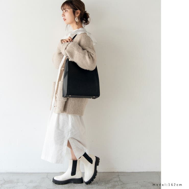 本牛革ベルトハンドルスクエアショルダーバッグ | Vita Felice | 詳細画像9 