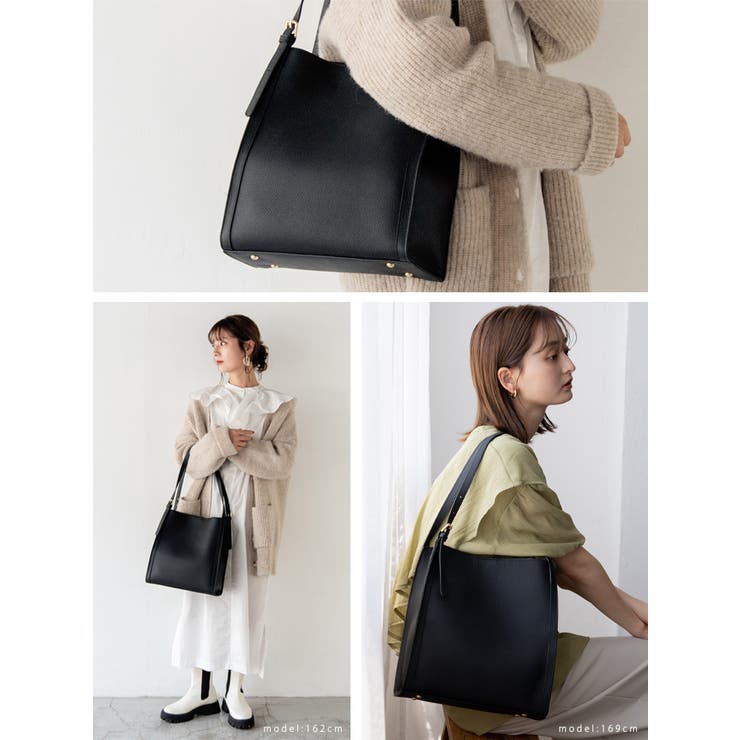 本牛革ベルトハンドルスクエアショルダーバッグ | Vita Felice | 詳細画像10 