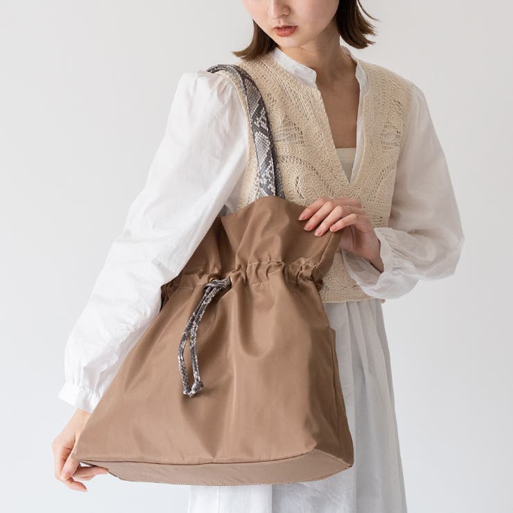 パイソンハンドルビッグトートバッグ（M）[品番：VI000001676