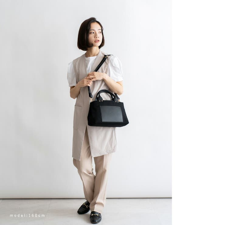 フロントポケット2wayキャンバストートバッグ | Vita Felice | 詳細画像6 