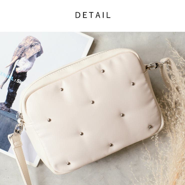 【もか♪】パール スタッズ ショルダー バッグ スタッズ付ショルダーBAG|ems excite | RETRO GIRL ONLINE STORE