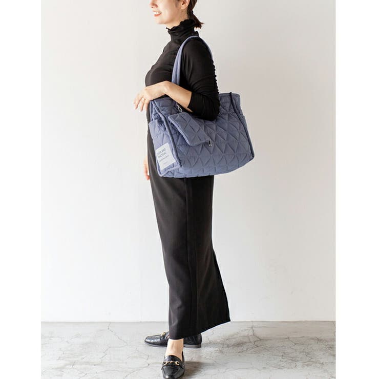 ポーチ付きキルティングビッグトートバッグ | Vita Felice | 詳細画像9 