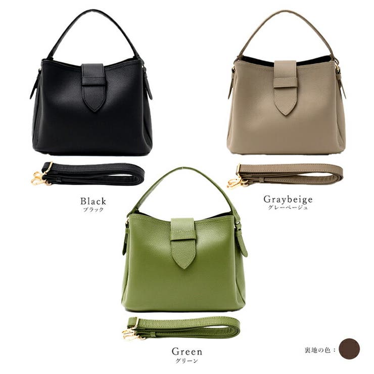 本革3ルーム2wayハンドバッグ | Vita Felice | 詳細画像19 