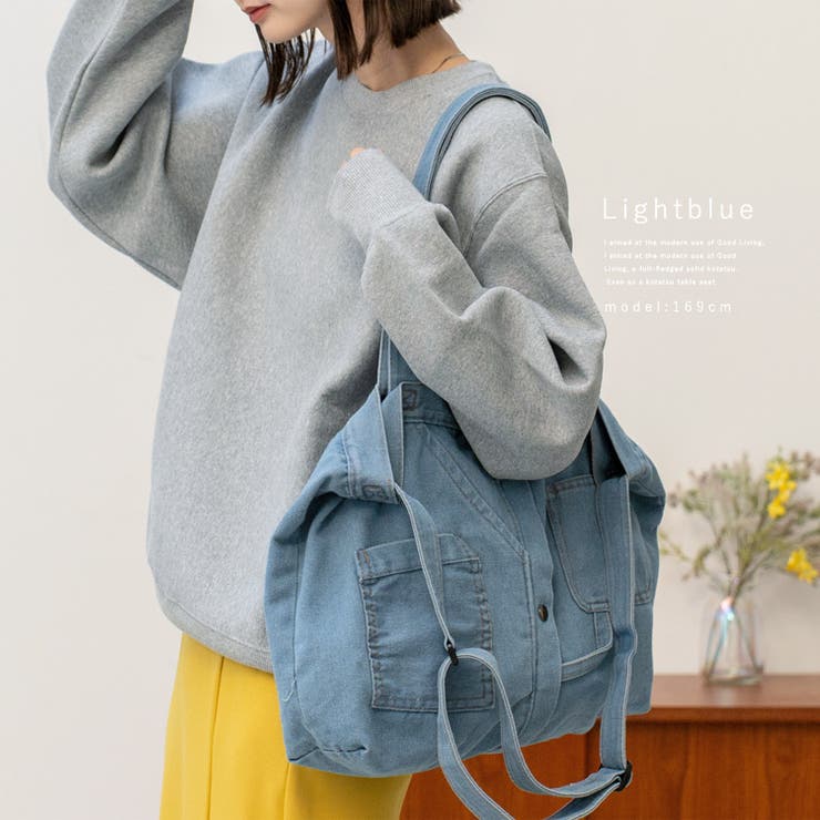 ライトブルー | デニム2wayトートバッグ | Vita Felice