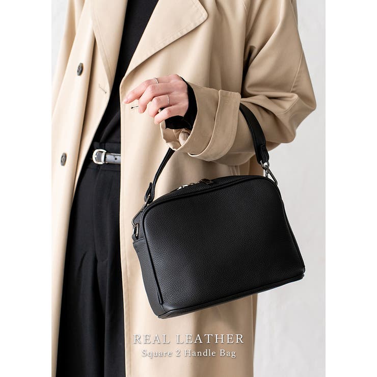 本革 スクエア2ハンドルバッグ | Vita Felice | 詳細画像2 