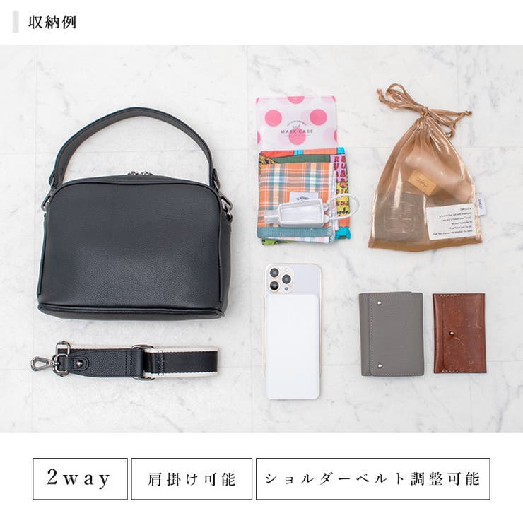 本革 スクエア2ハンドルバッグ | Vita Felice | 詳細画像5 