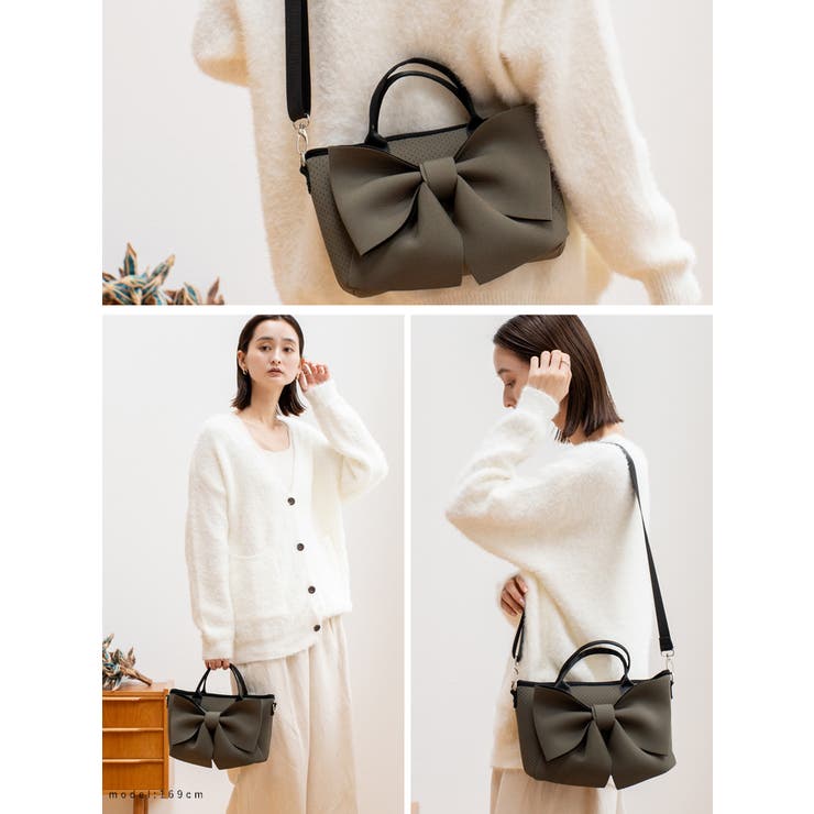 ネオプレーン2wayリボンショルダーバッグ | Vita Felice | 詳細画像9 