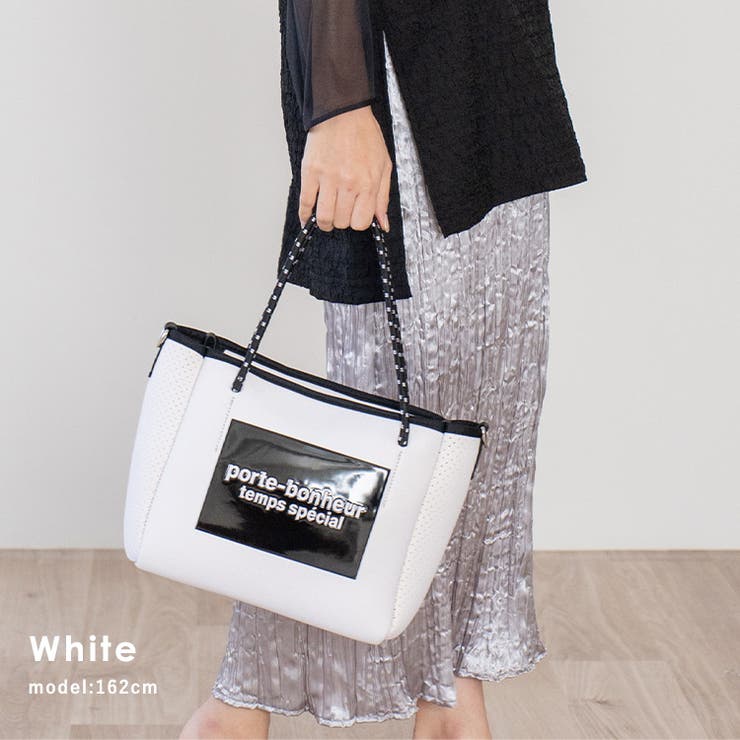 ホワイト | ネオプレーン2wayプリントロゴトート | Vita Felice