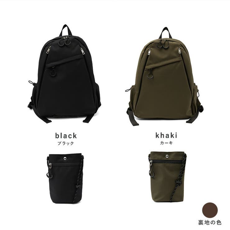 サコッシュ付きナイロンリュックサック | Vita Felice | 詳細画像17 