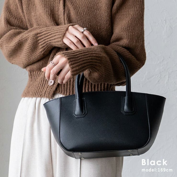ブラック | 舟形2wayトートバッグ | Vita Felice