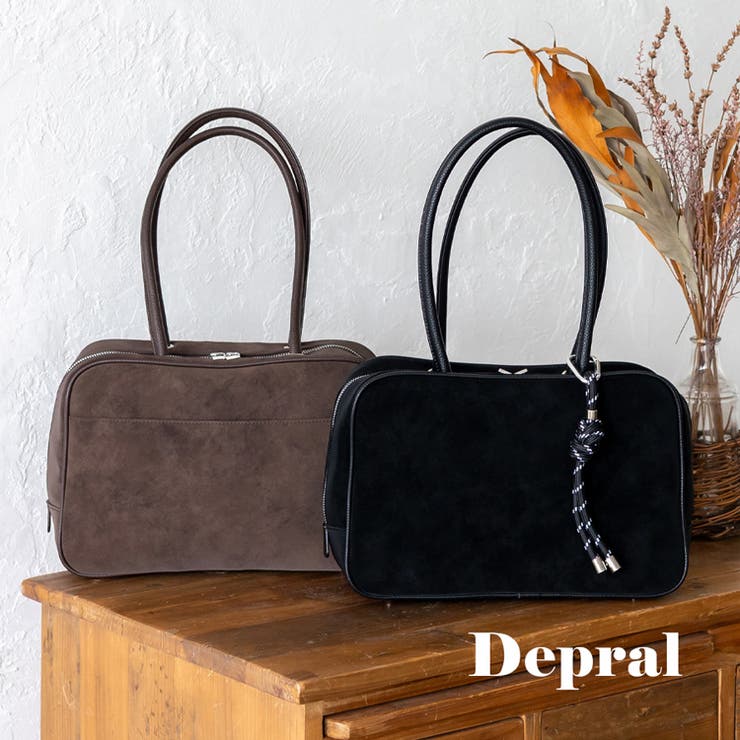 スエードタッチスクエアボストン（チャーム付き） | Vita Felice | 詳細画像3 