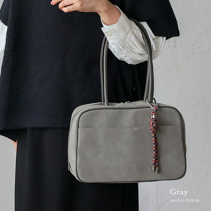 スエードタッチスクエアボストン（チャーム付き） | Vita Felice | 詳細画像10 