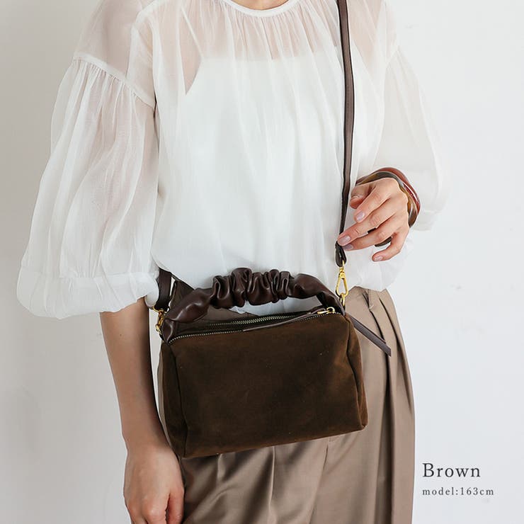 ブラウン | スエードワンハンドルバッグ | Vita Felice