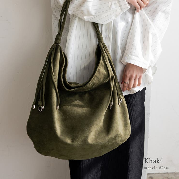 カーキ | スエードワンハンドルバッグ | Vita Felice