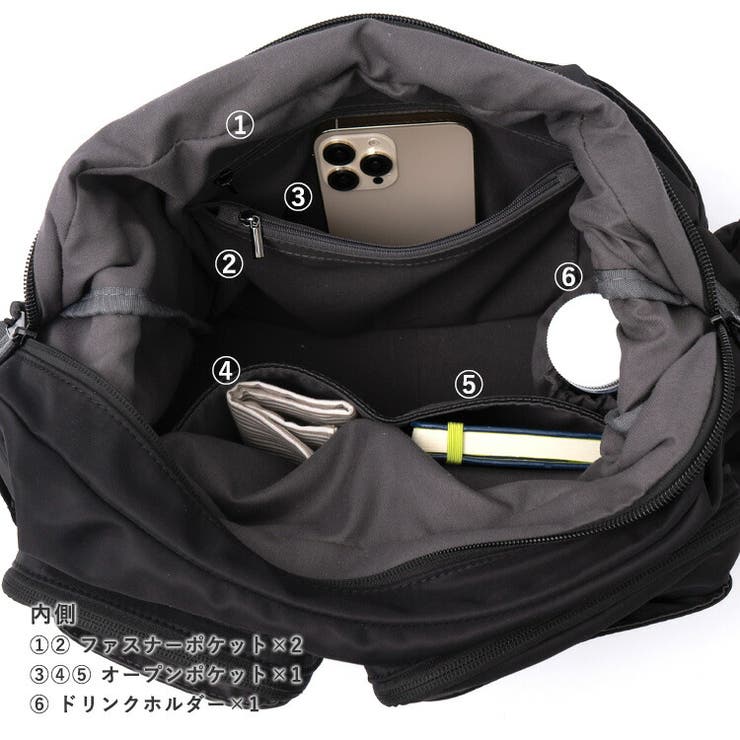 【13ポケット】ナイロンショルダーバッグ | Vita Felice | 詳細画像9 