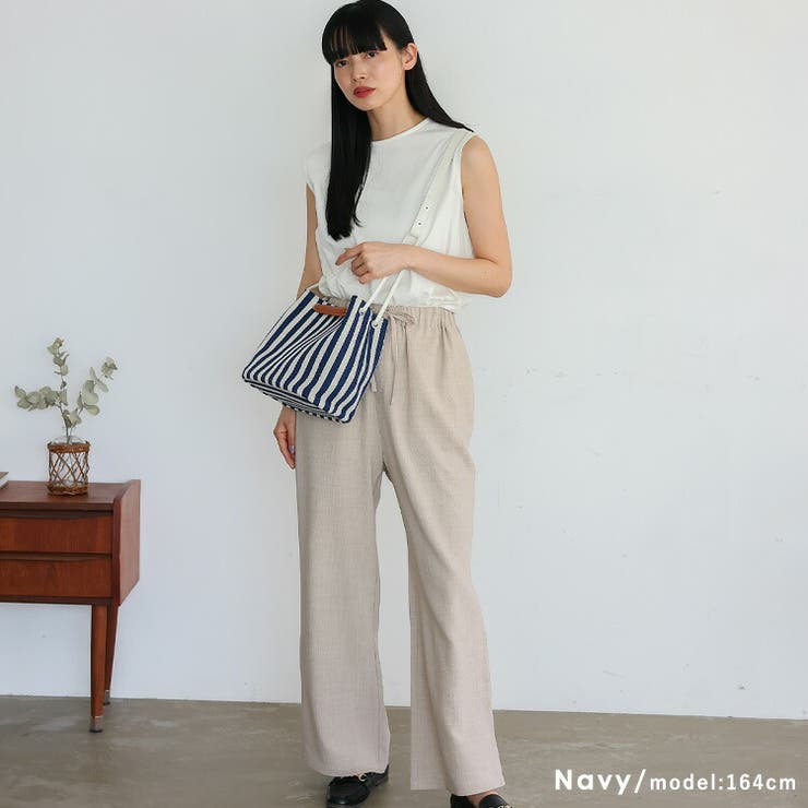 ストライプ柄キャンバス2wayミニバッグ | Vita Felice | 詳細画像11 