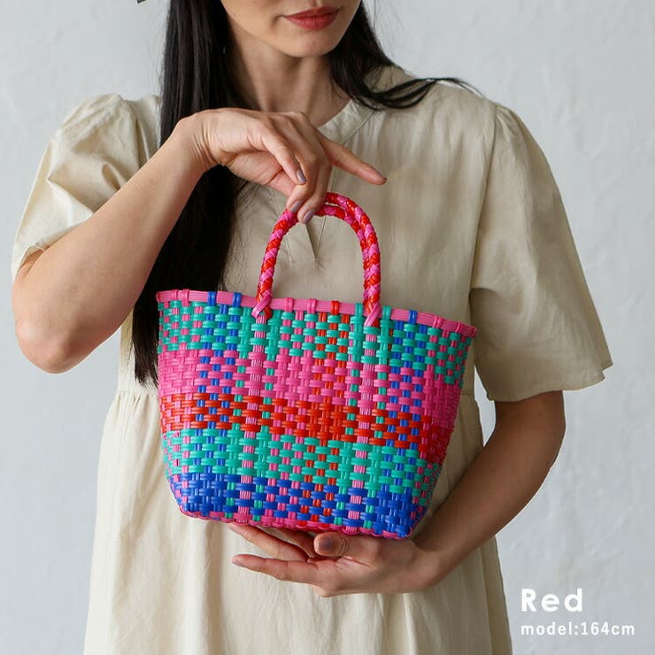 レッド | カラフルメルカドミニバッグ | Vita Felice